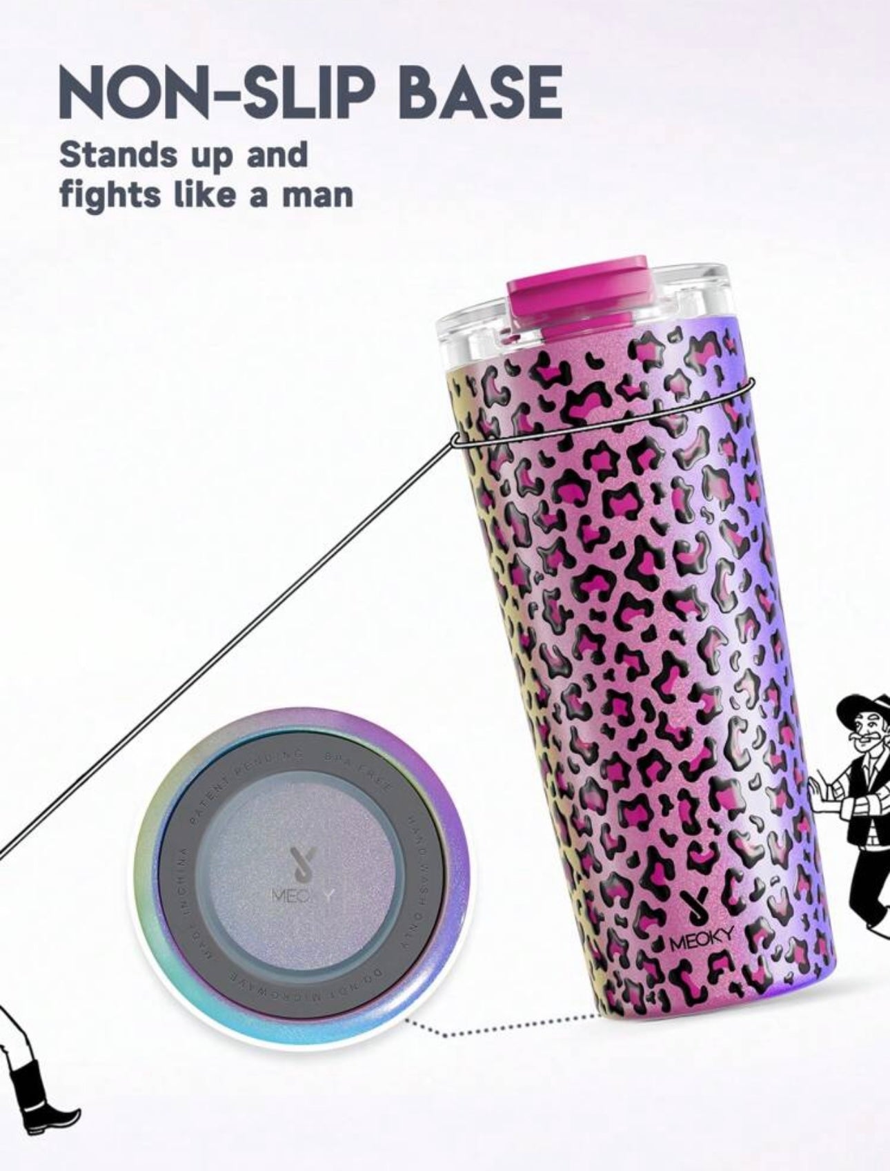 Meoky 24oz Tumbler with Duo 2-in-1 Lid