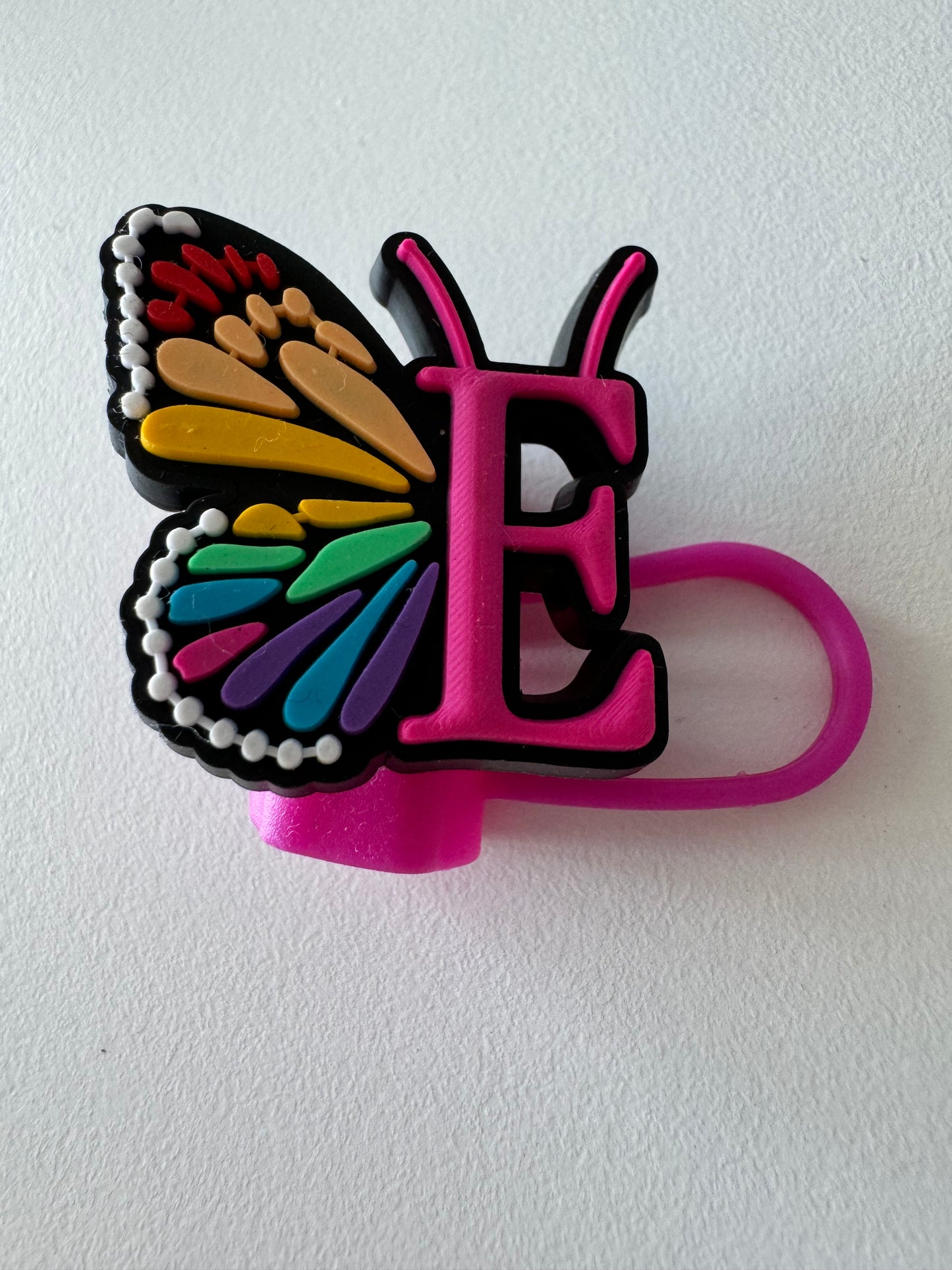 Butterfly Alphabet Straw Topper