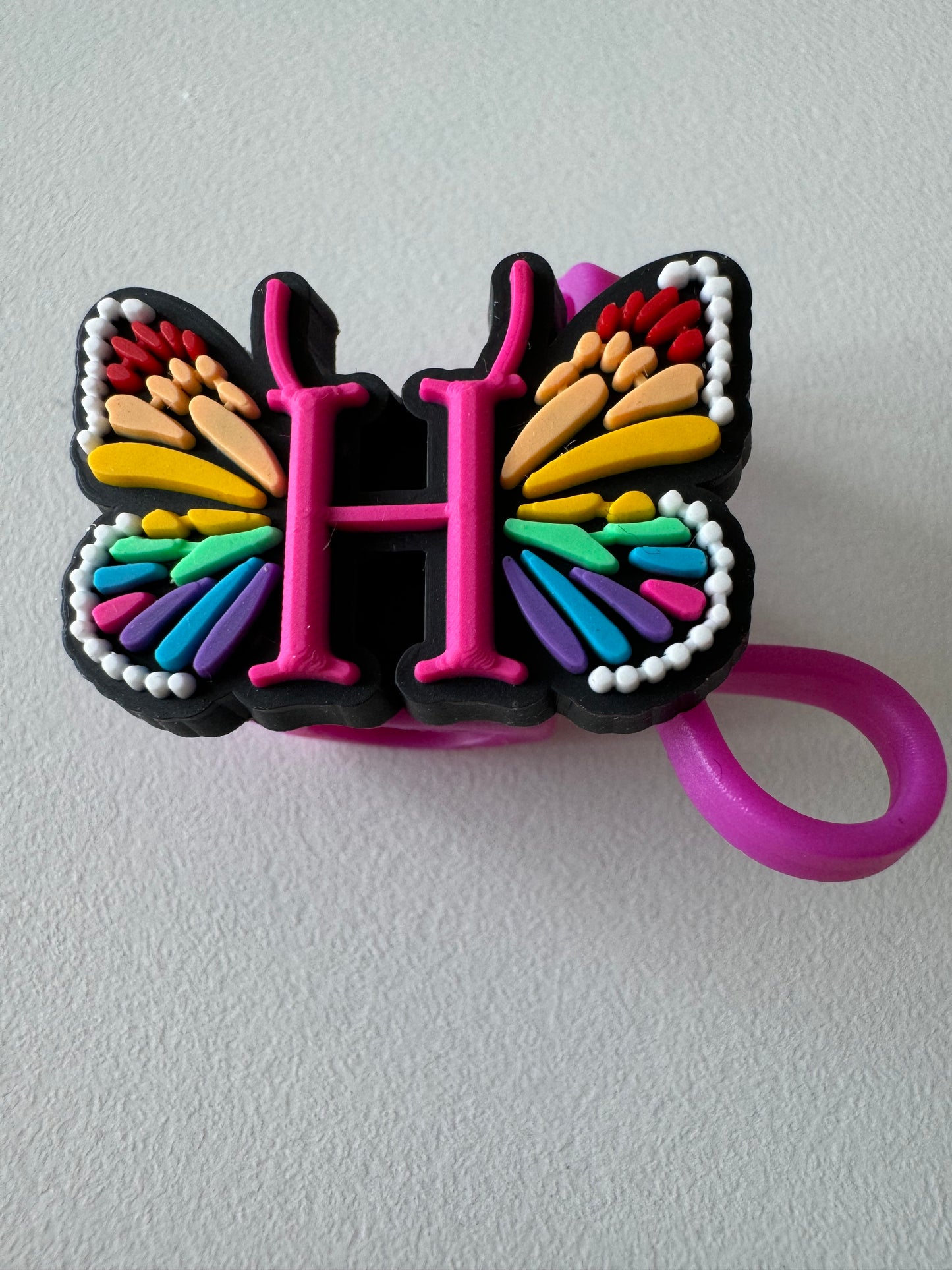 Butterfly Alphabet Straw Topper