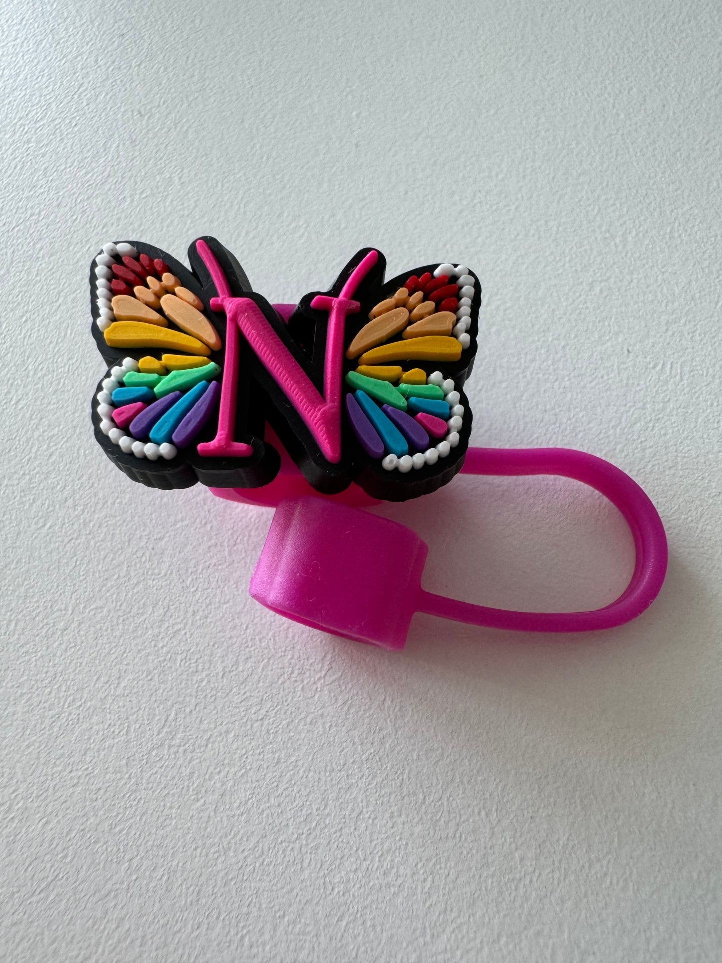 Butterfly Alphabet Straw Topper