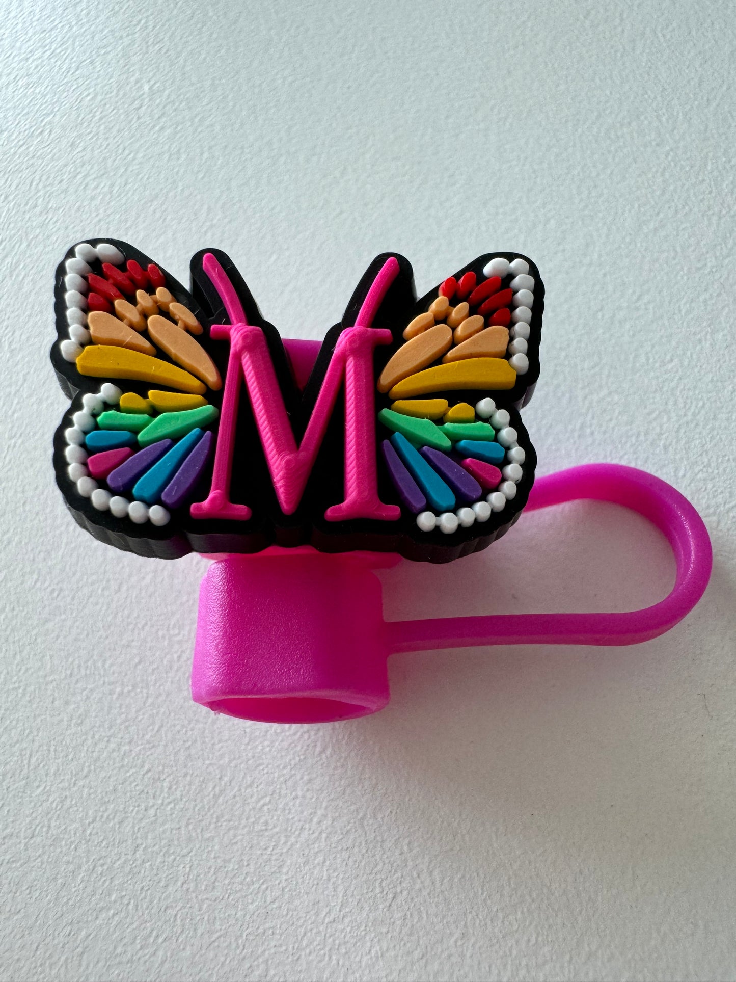 Butterfly Alphabet Straw Topper