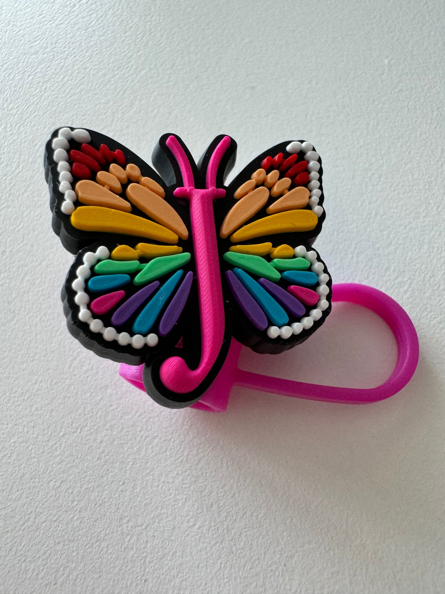 Butterfly Alphabet Straw Topper