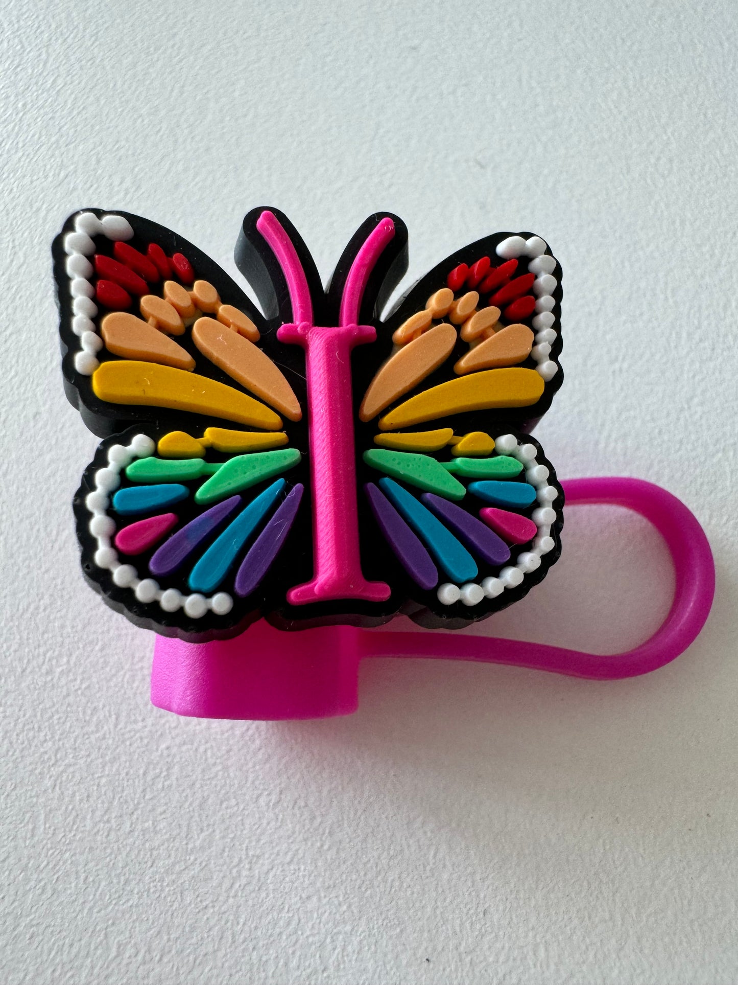 Butterfly Alphabet Straw Topper