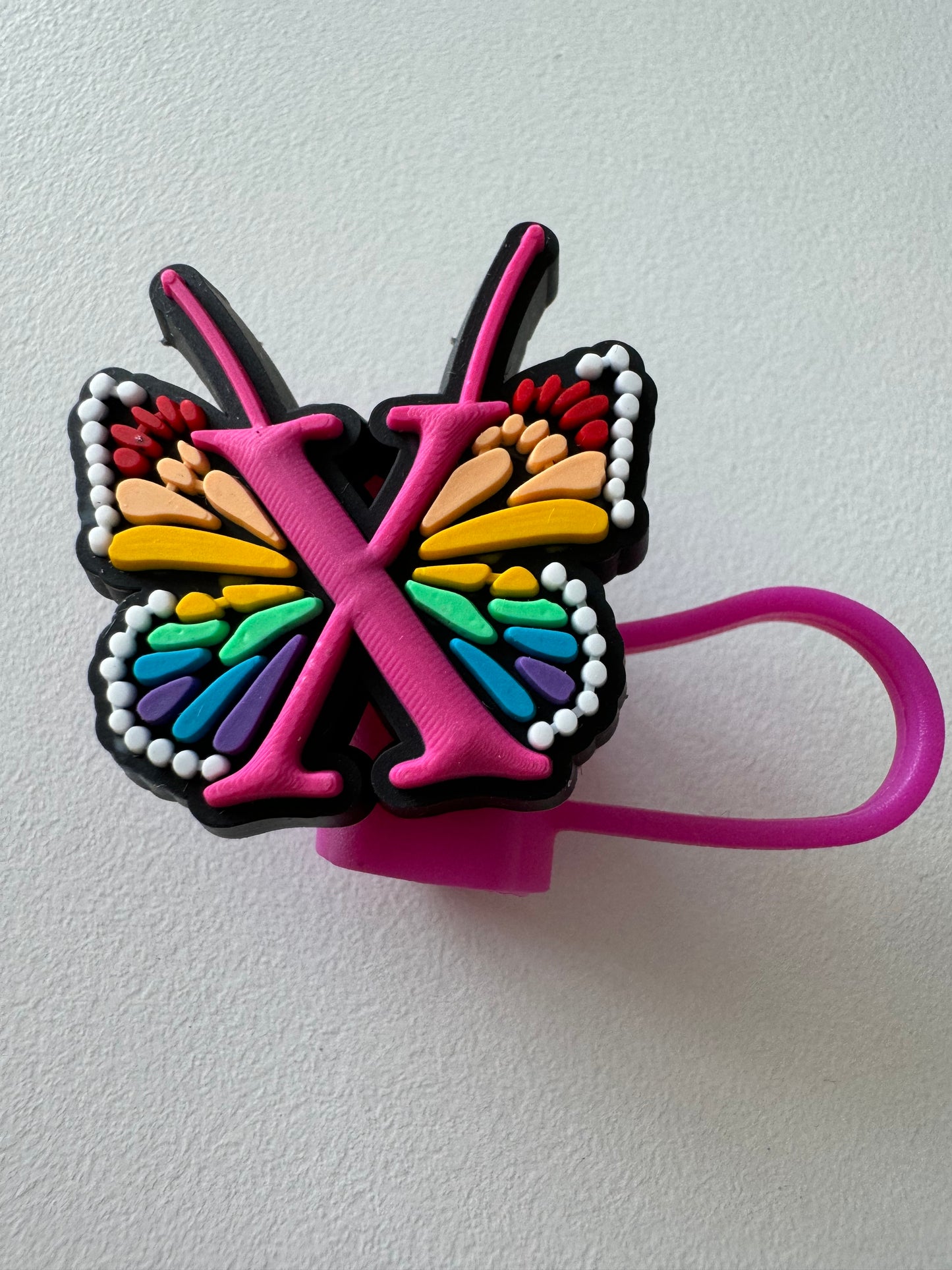 Butterfly Alphabet Straw Topper