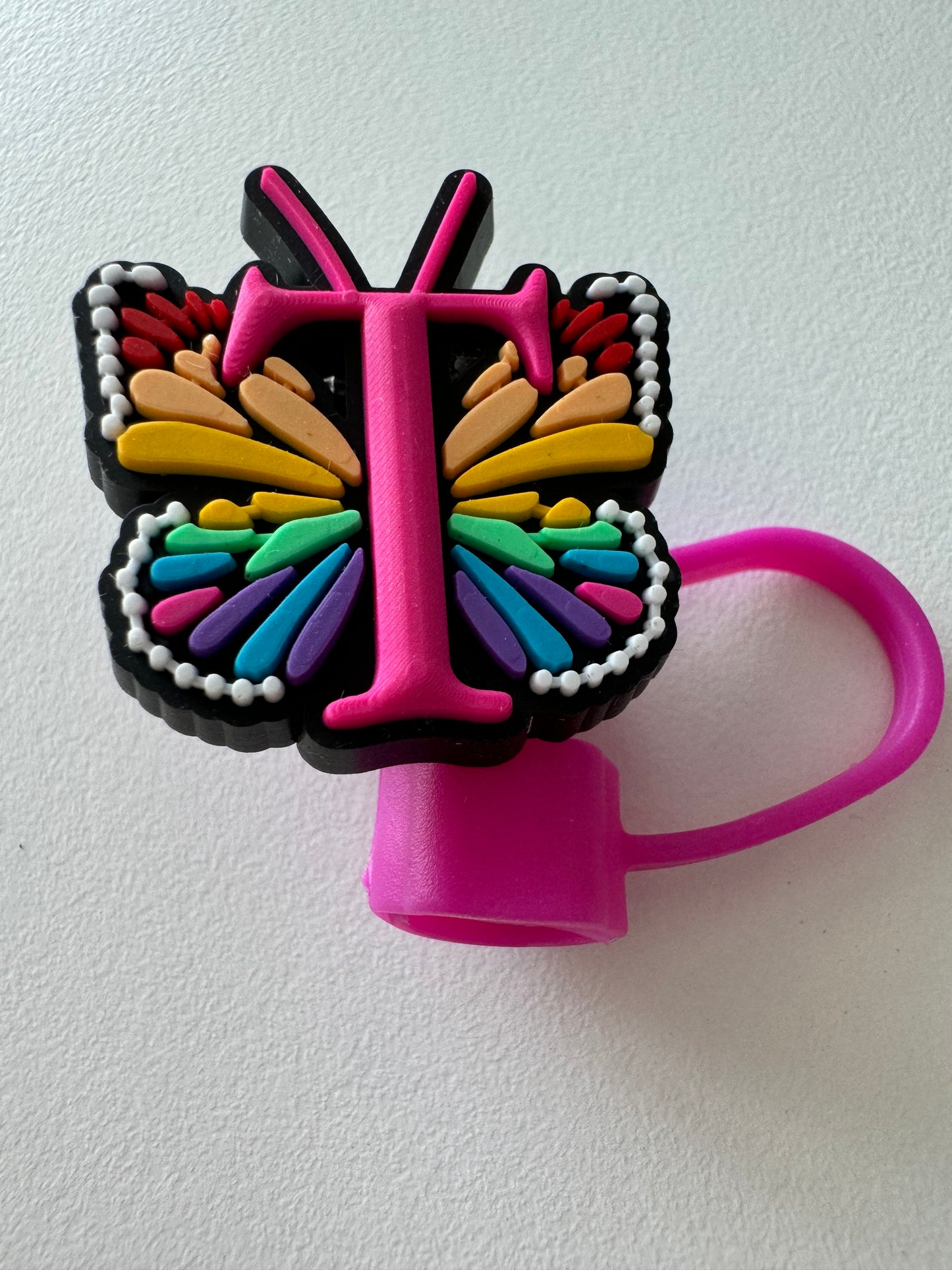 Butterfly Alphabet Straw Topper