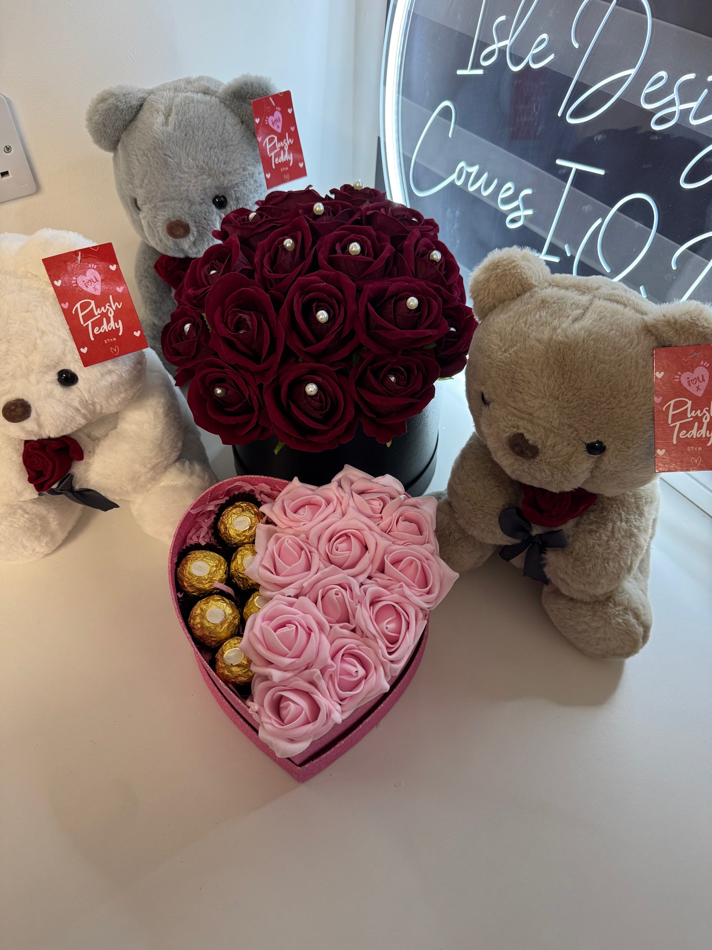 Pink Glitter Heart Shaped Box