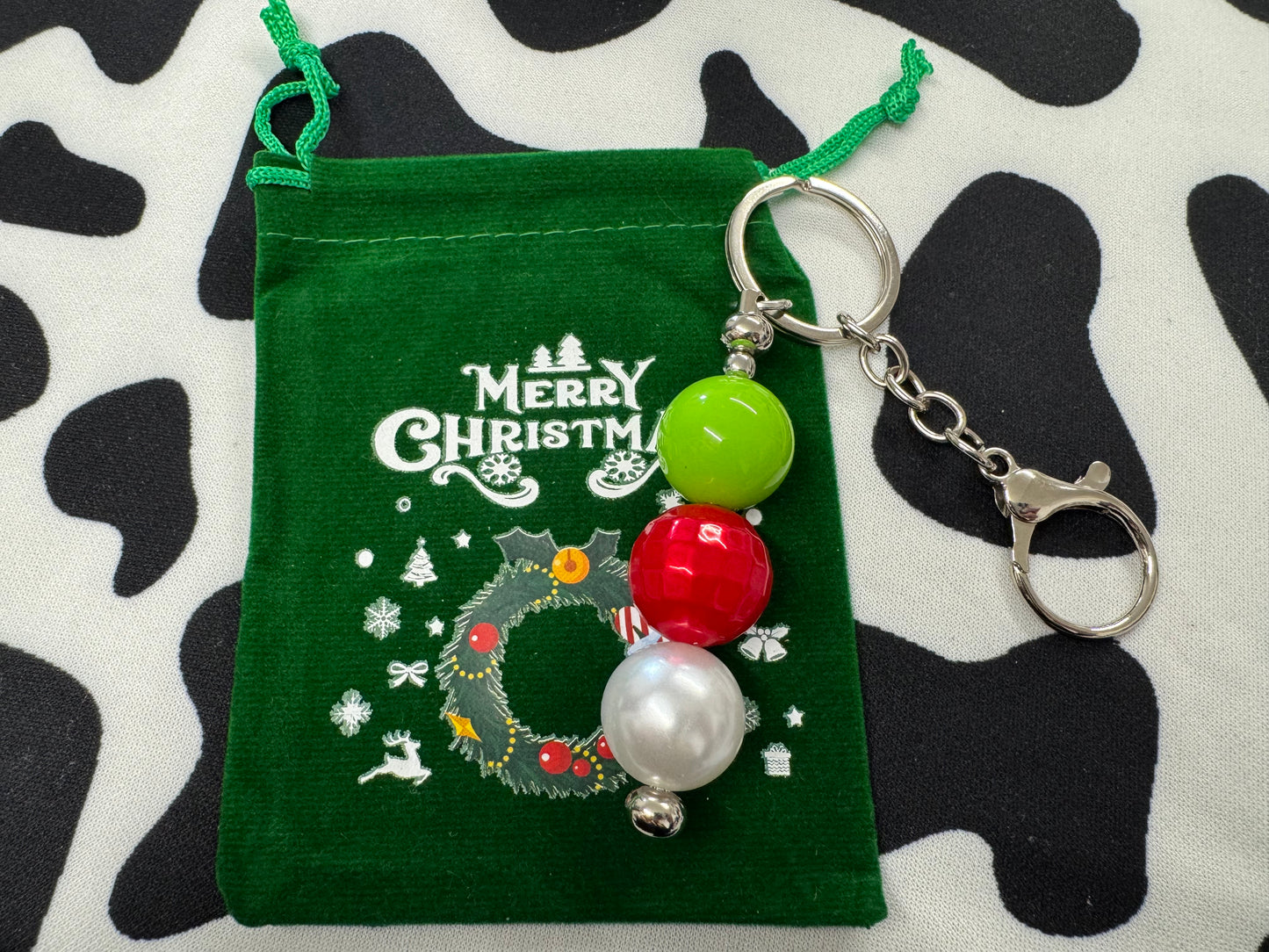 Christmas Beaded Keychains/Bag Decoration