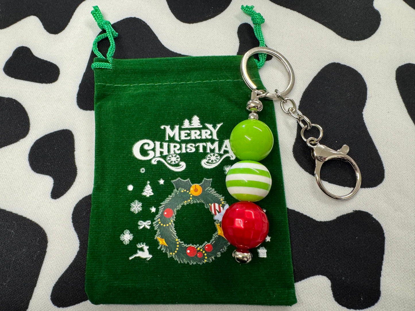Christmas Beaded Keychains/Bag Decoration
