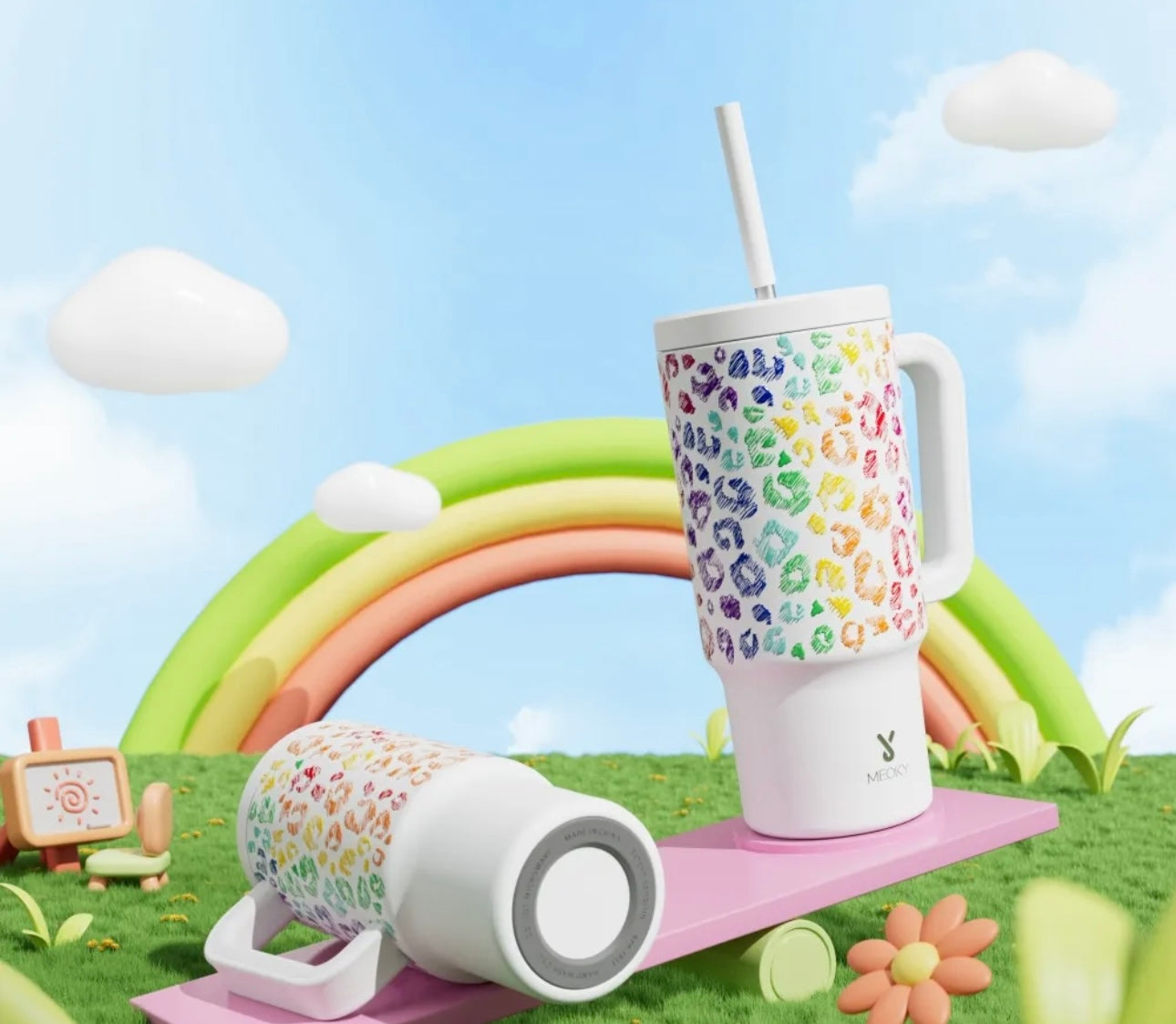Meoky 24oz Tumbler with Handle