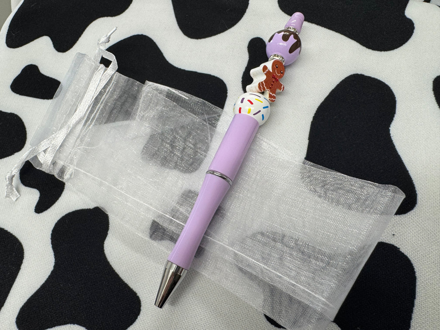 Doughnut & Gingerbread Men Beaded Pens