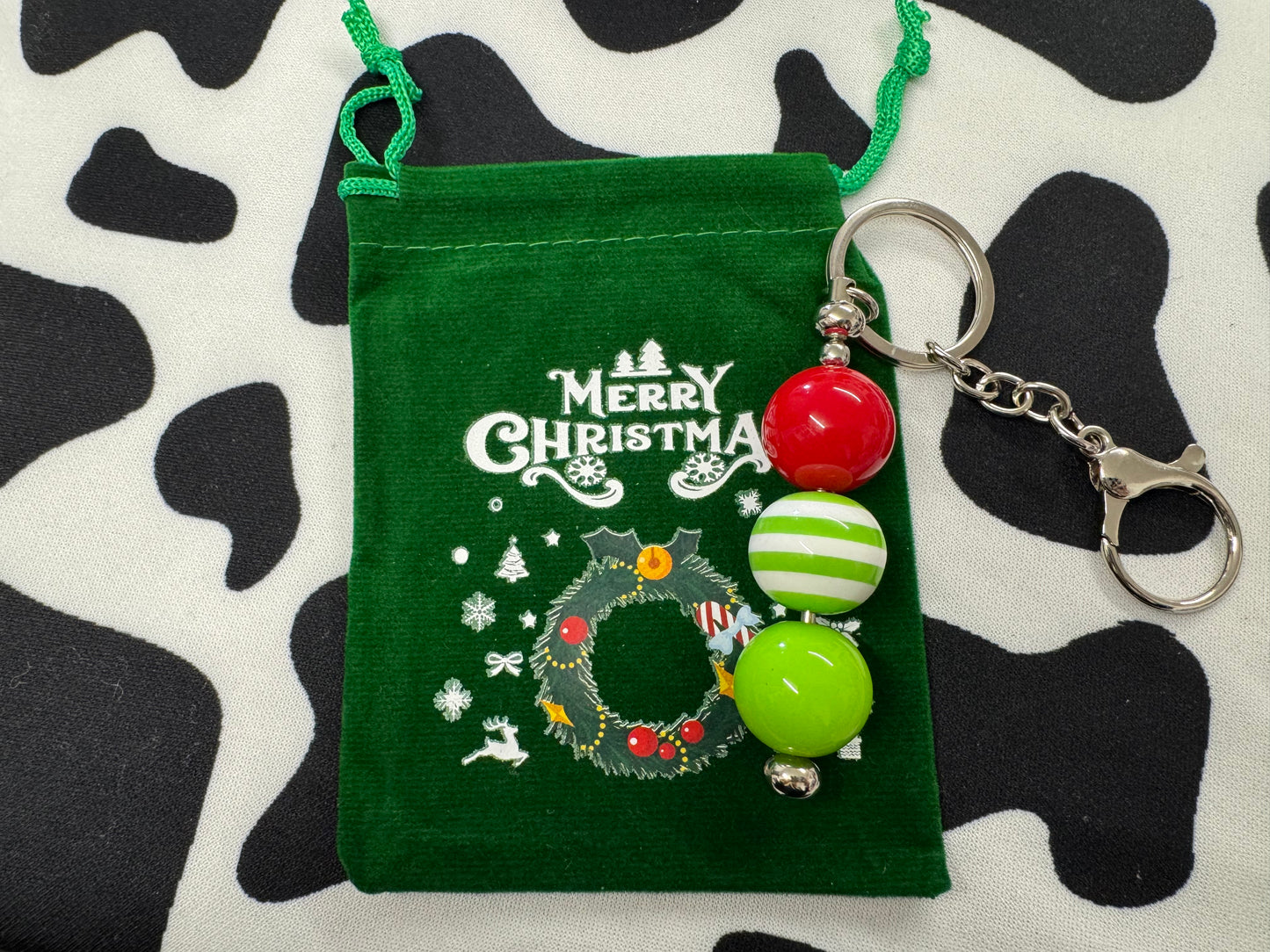 Christmas Beaded Keychains/Bag Decoration