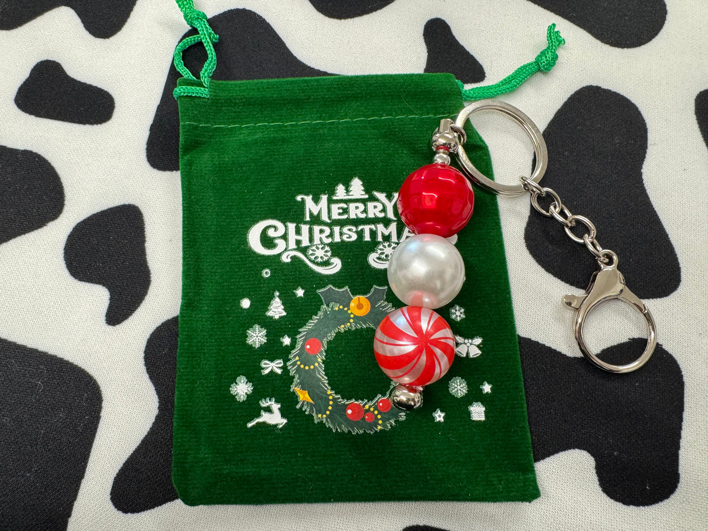 Christmas Beaded Keychains/Bag Decoration