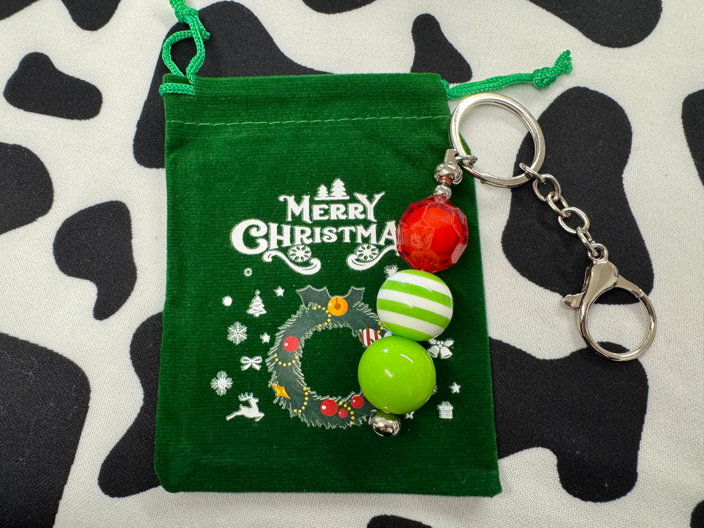Christmas Beaded Keychains/Bag Decoration