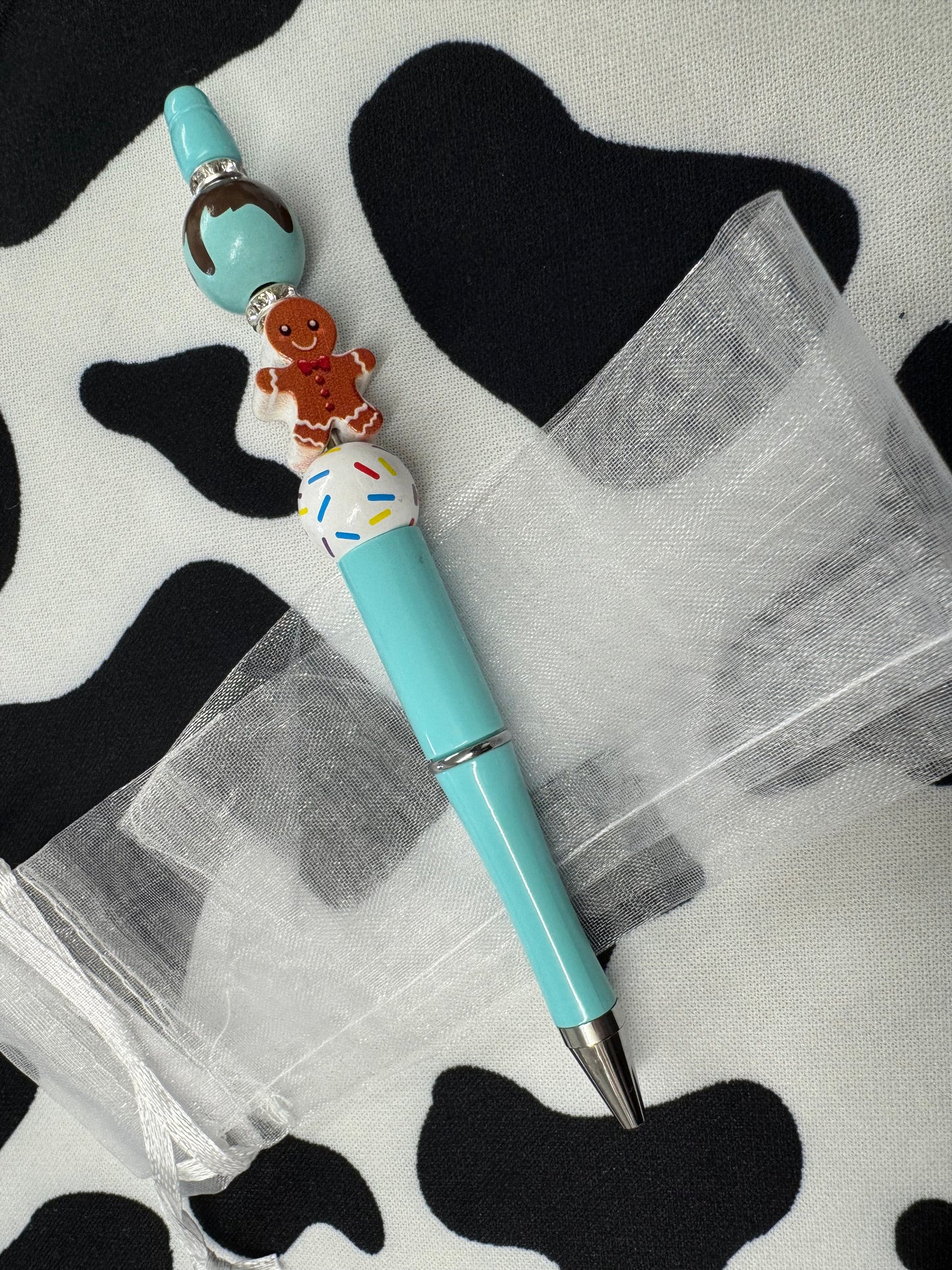 Doughnut & Gingerbread Men Beaded Pens