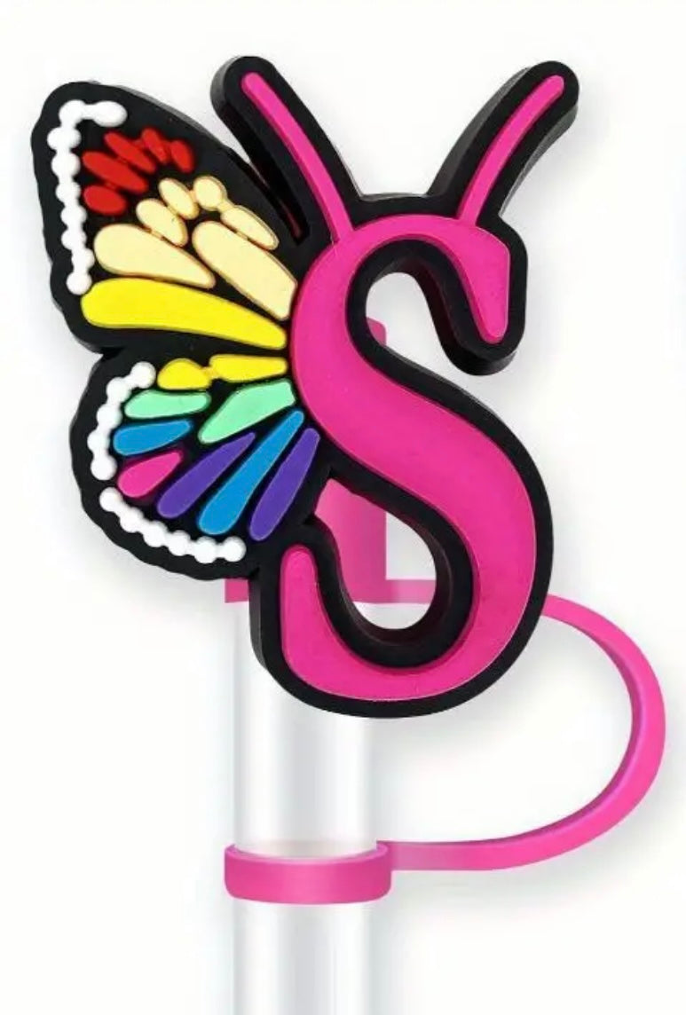 Butterfly Alphabet Straw Topper