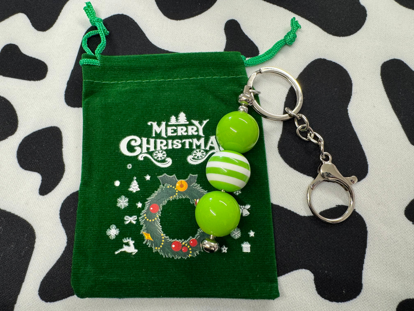 Christmas Beaded Keychains/Bag Decoration