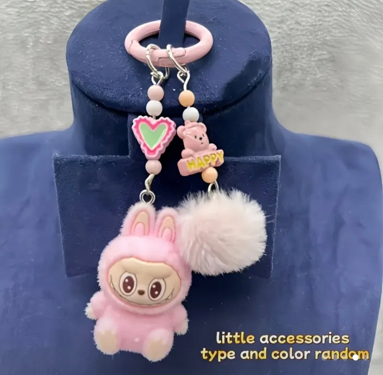 LABUBU 3D Keychain Charm