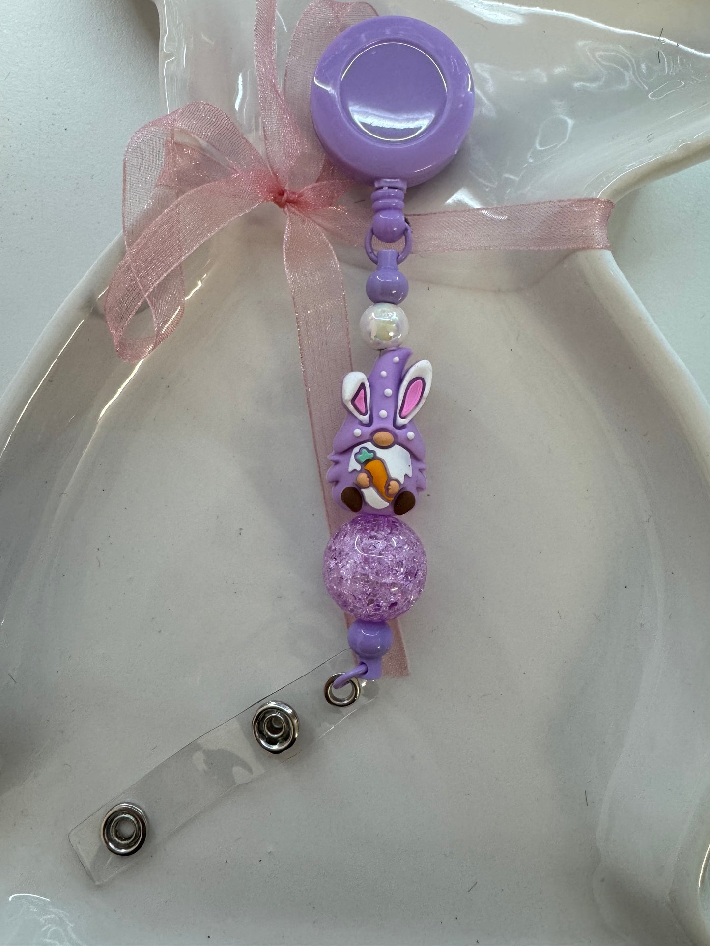 Easter Gonk Retractable ID Pass Holder