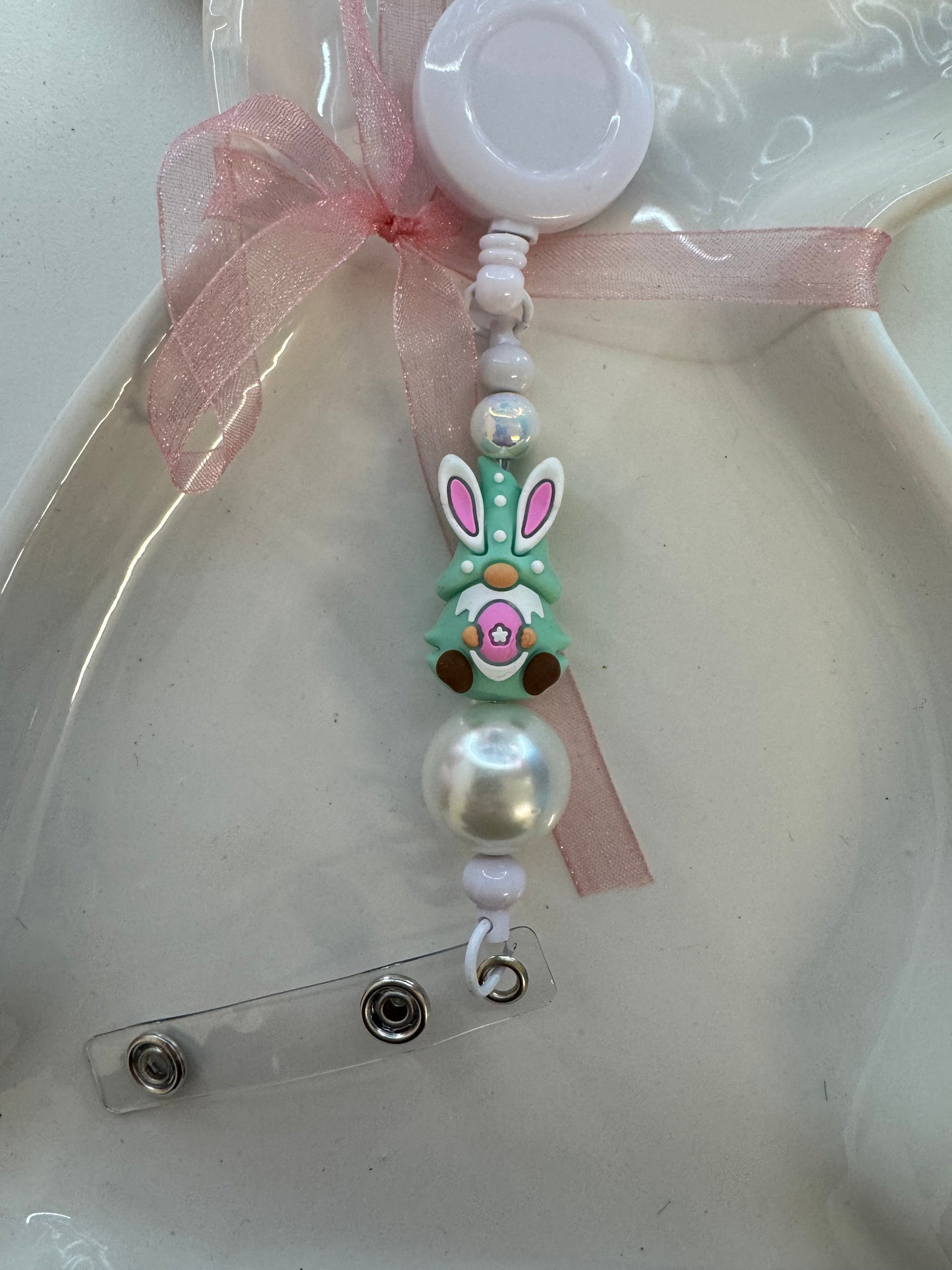 Easter Gonk Retractable ID Pass Holder