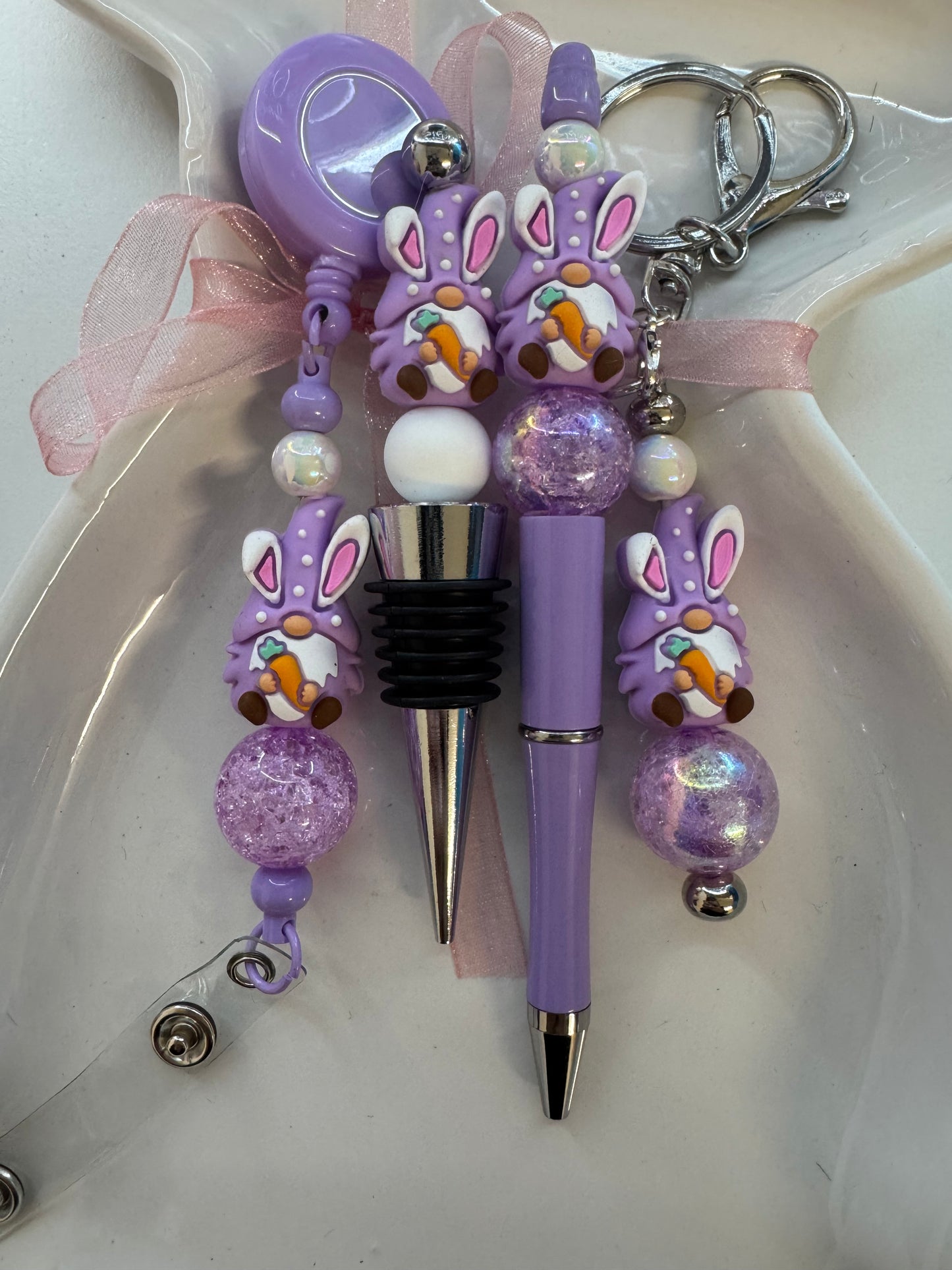 Easter Gonk Retractable ID Pass Holder