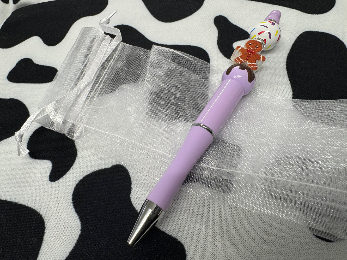 Doughnut & Gingerbread Men Beaded Pens