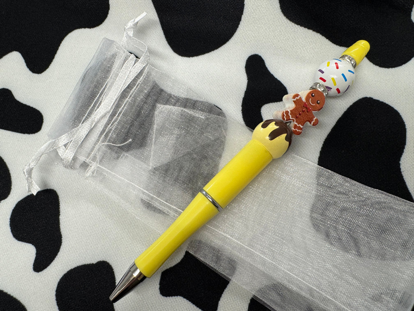 Doughnut & Gingerbread Men Beaded Pens