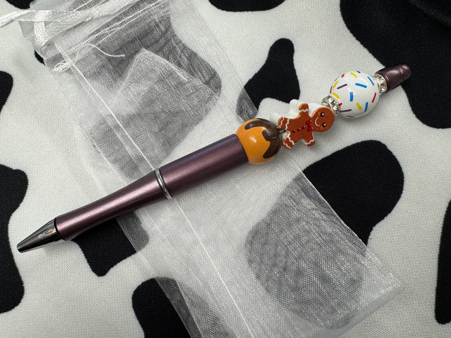 Doughnut & Gingerbread Men Beaded Pens