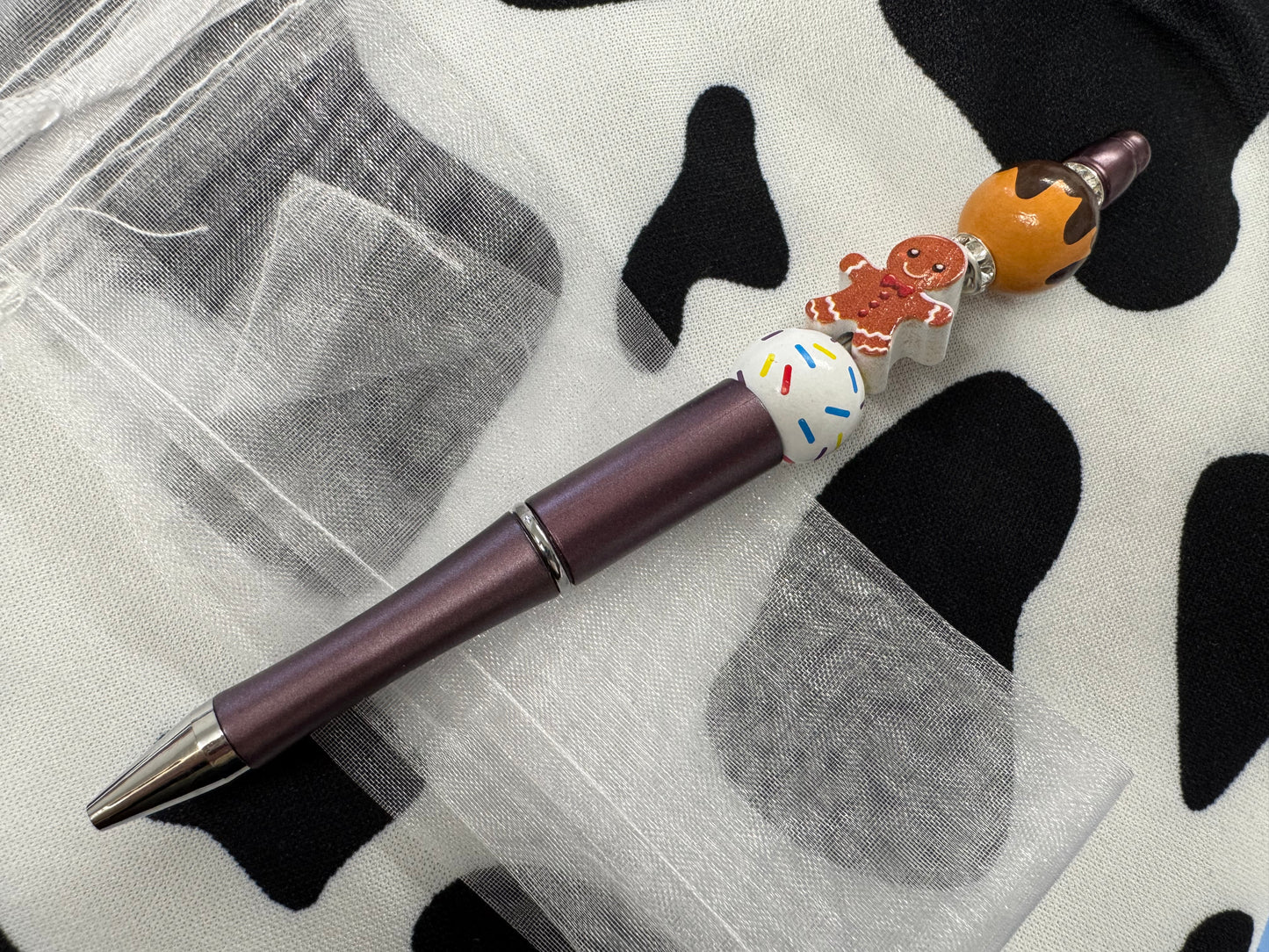 Doughnut & Gingerbread Men Beaded Pens