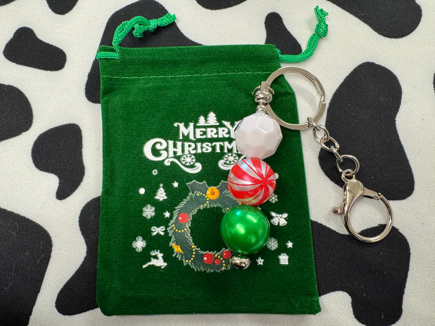 Christmas Beaded Keychains/Bag Decoration