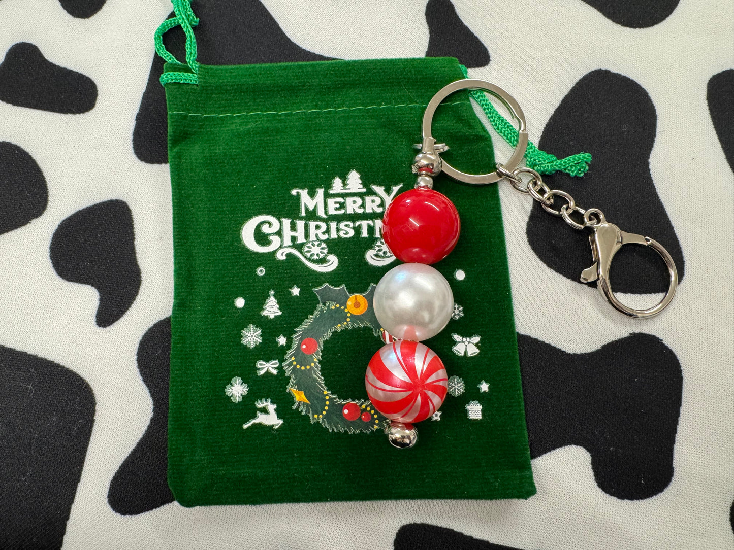 Christmas Beaded Keychains/Bag Decoration