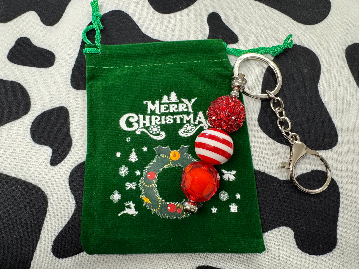Christmas Beaded Keychains/Bag Decoration