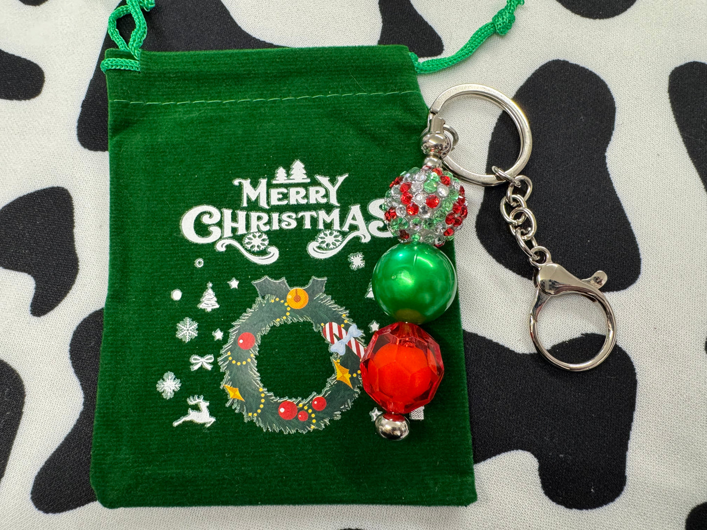 Christmas Beaded Keychains/Bag Decoration