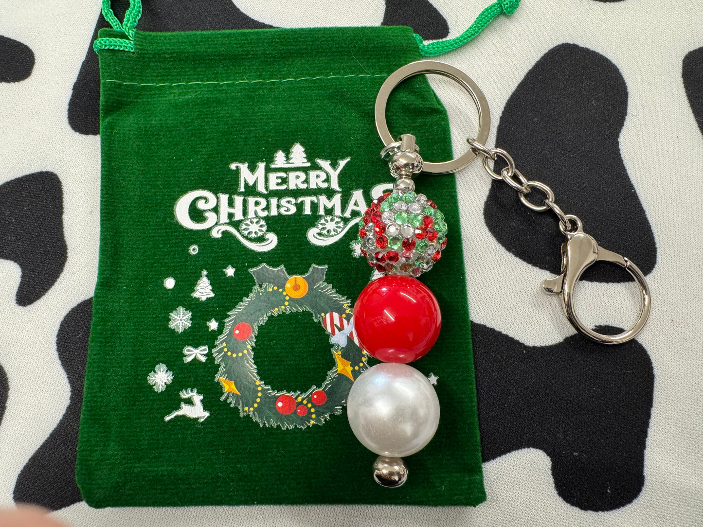 Christmas Beaded Keychains/Bag Decoration