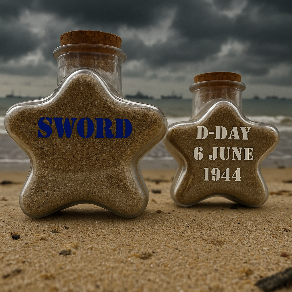 D Day Memorial Sand Bottles