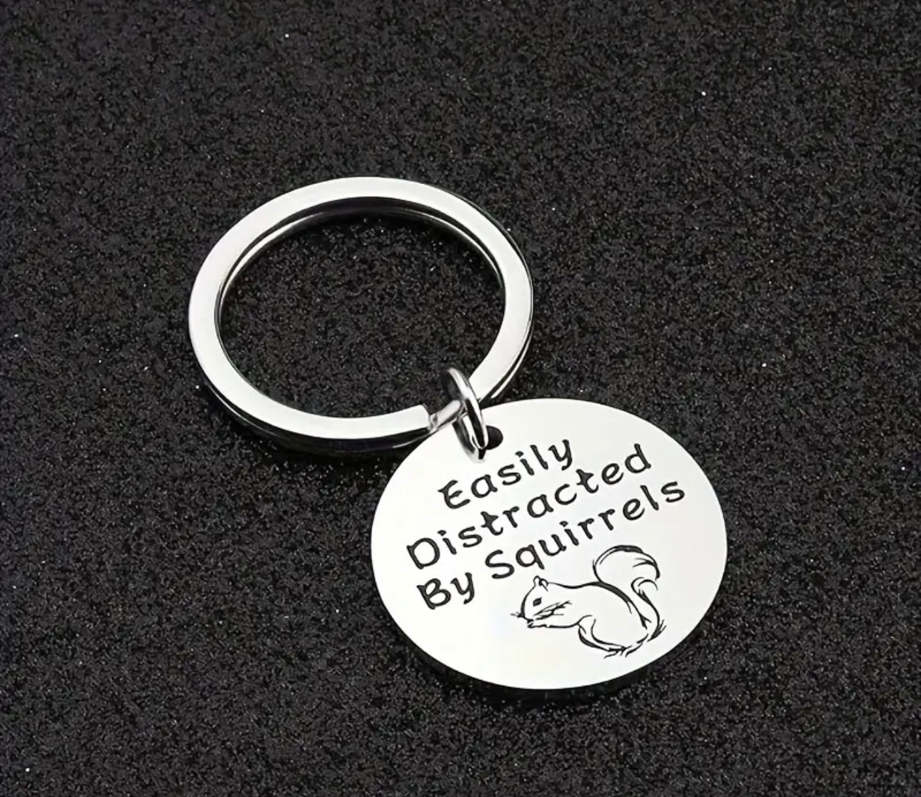 'Easily Distracted By Squirrels' Keyring