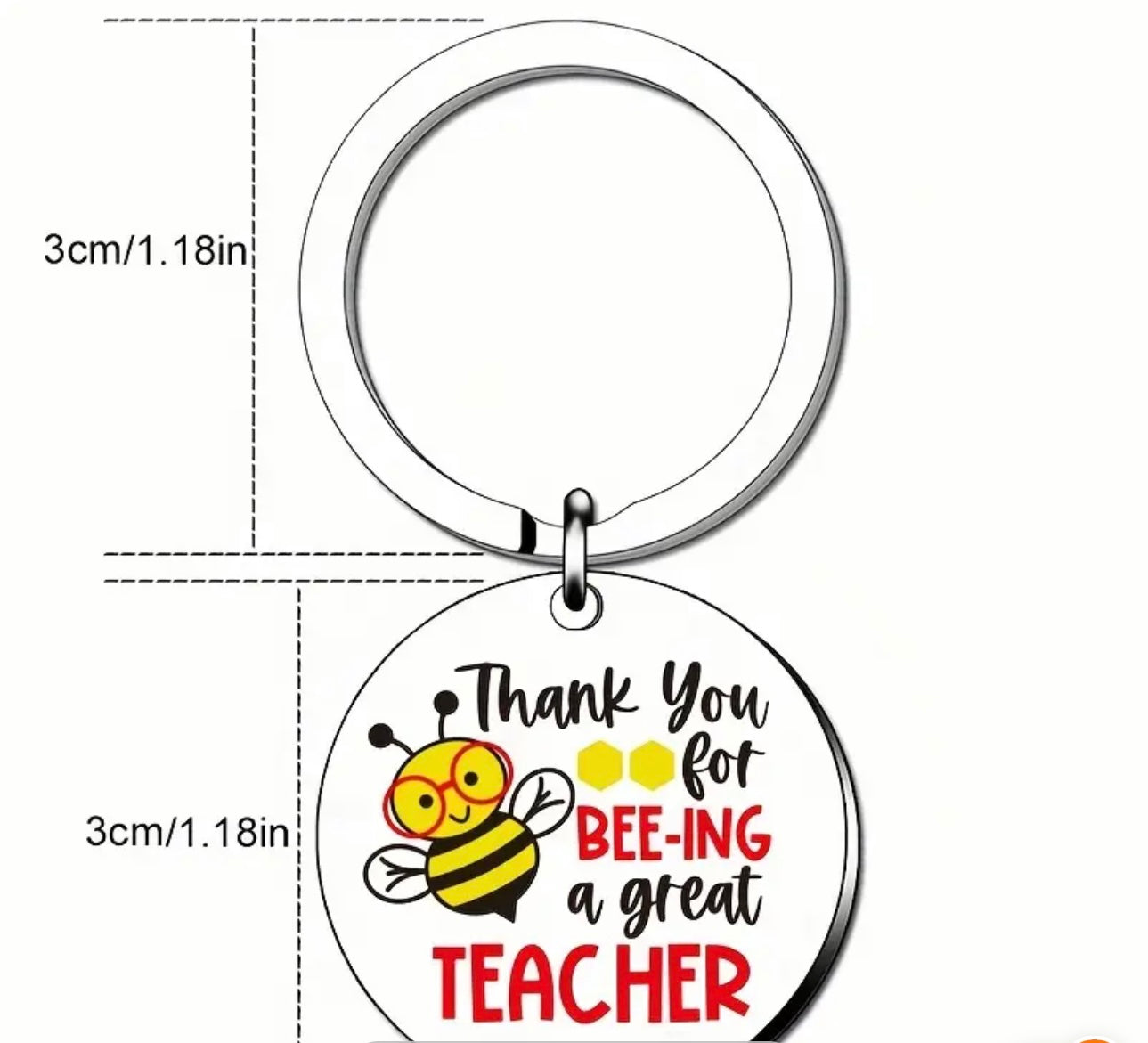 'Thank You for Bee-ing a great Teacher' Keyring