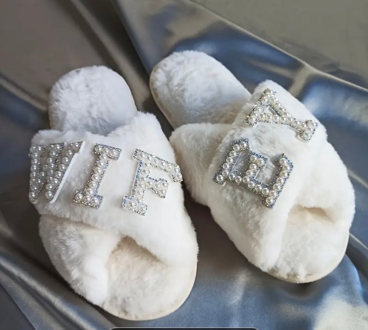 'BRIDE' Fluffy Slippers