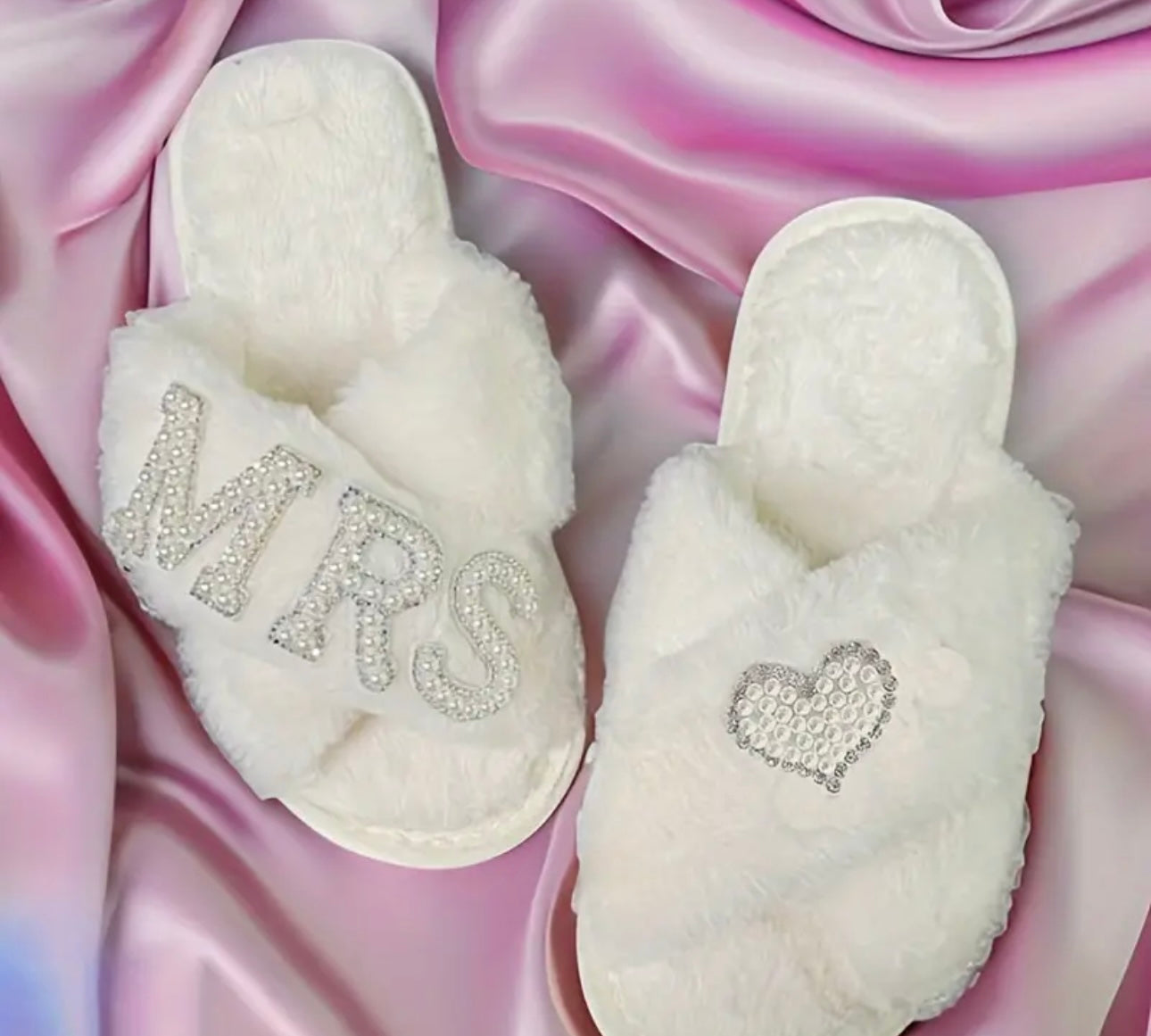 'BRIDE' Fluffy Slippers