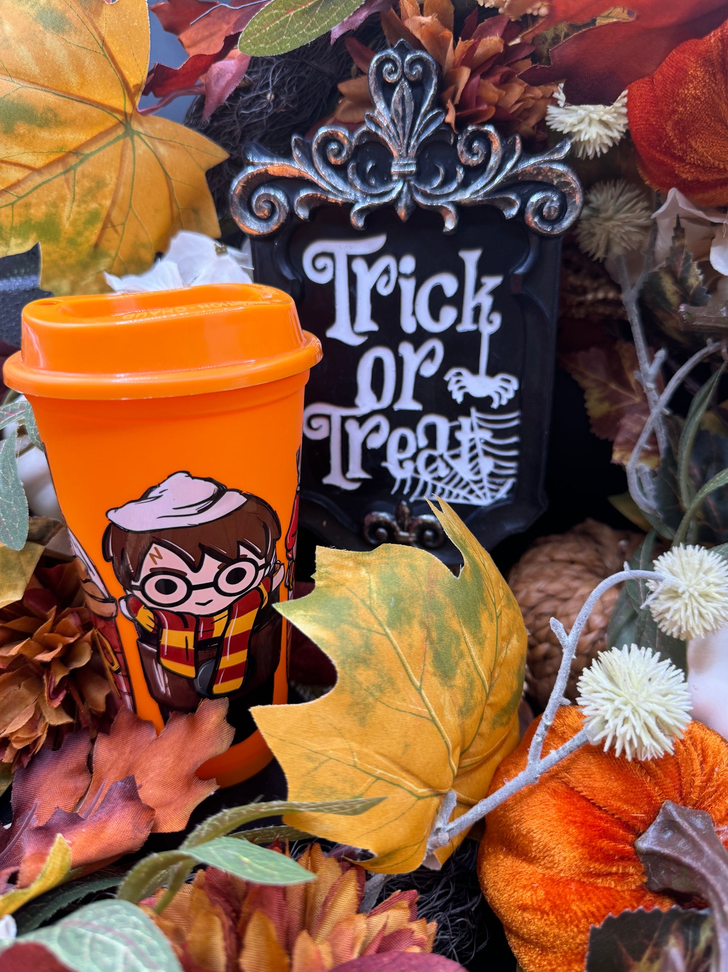Halloween Reusable Coffee/Tea Cup with Lid