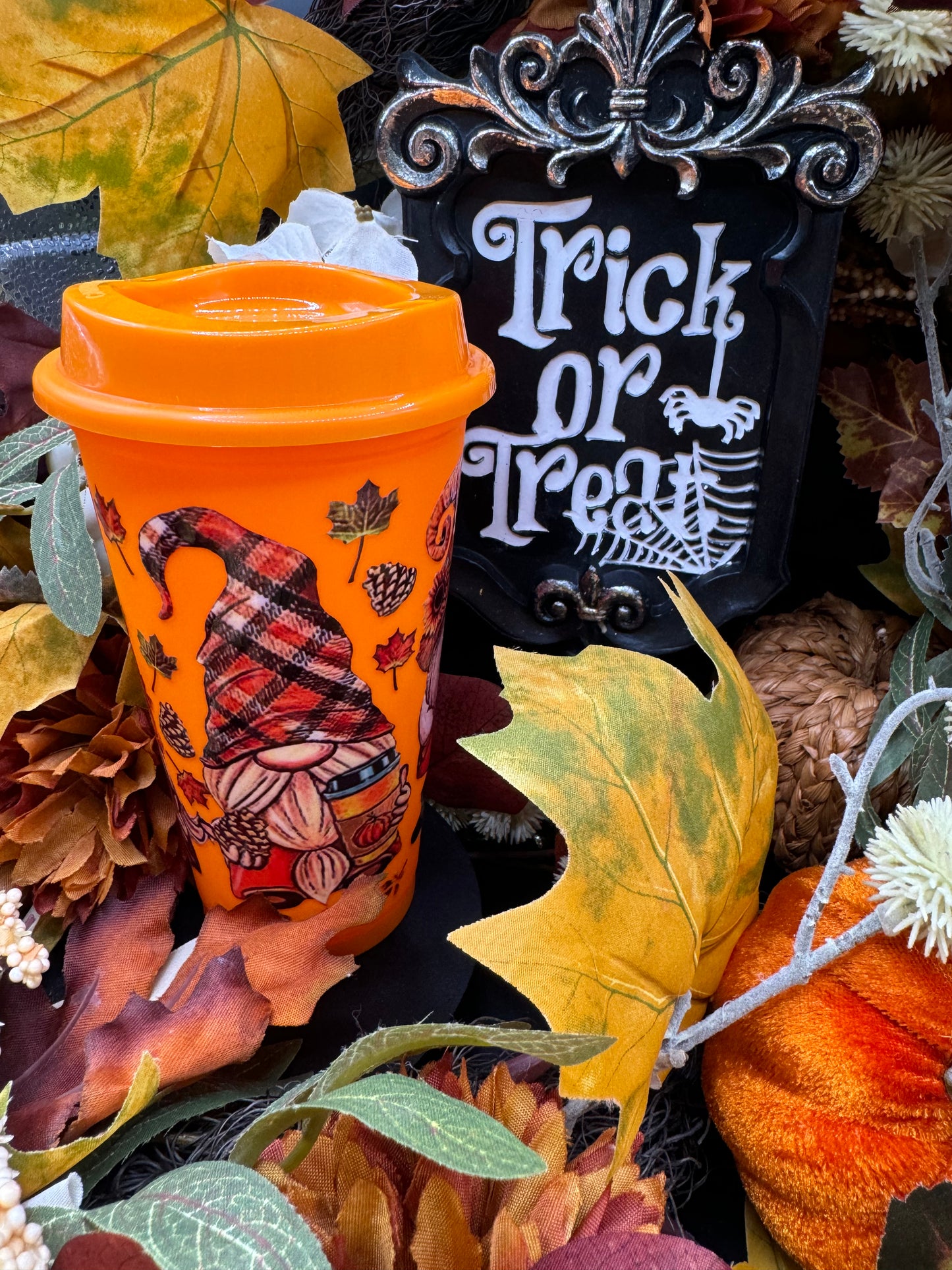 Halloween Reusable Coffee/Tea Cup with Lid