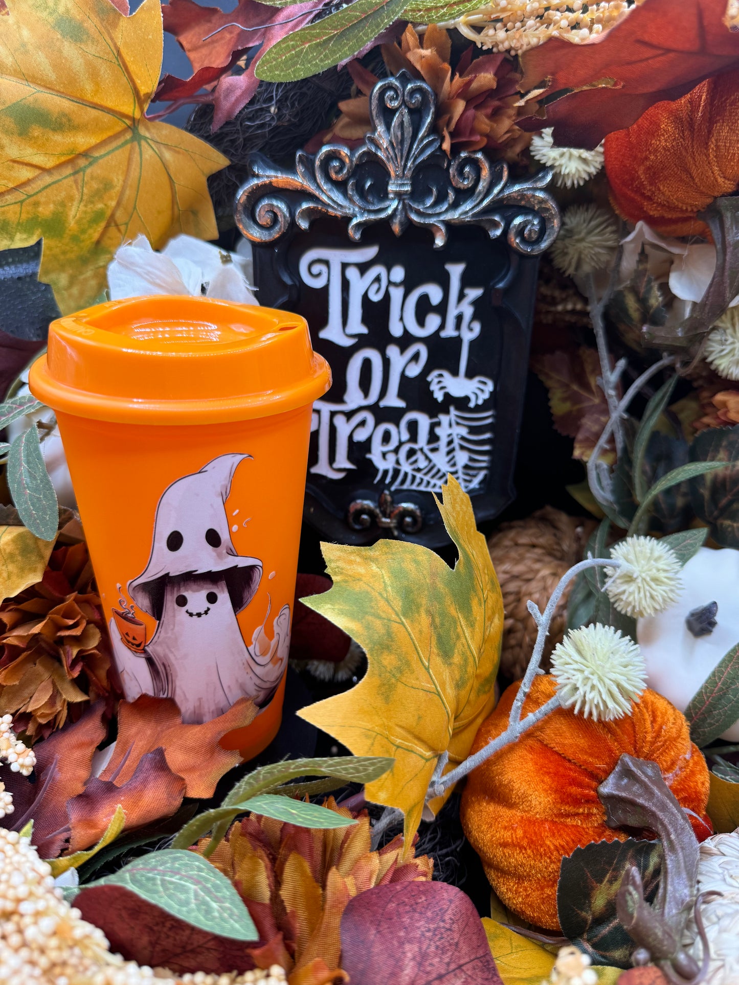 Halloween Reusable Coffee/Tea Cup with Lid