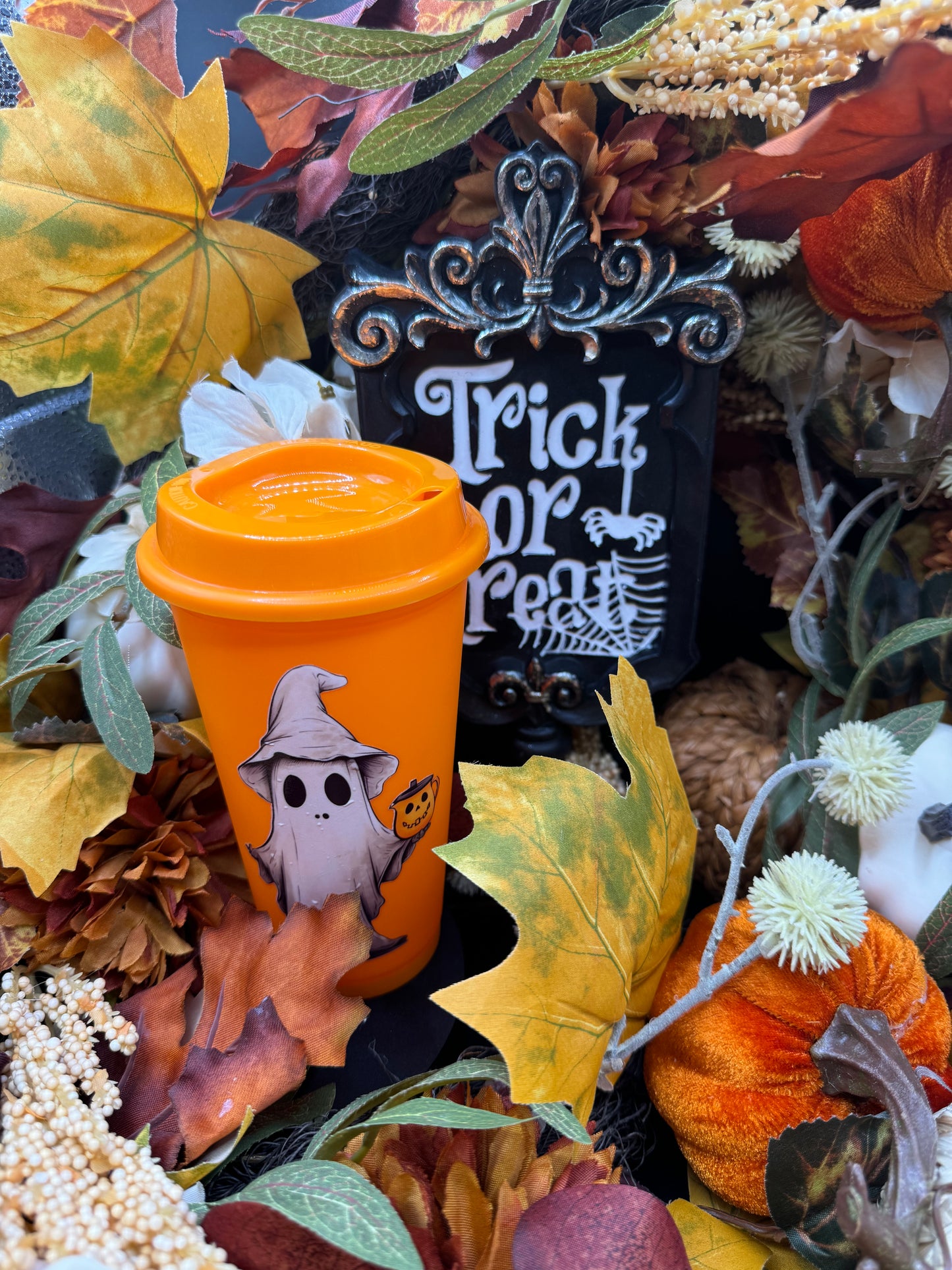 Halloween Reusable Coffee/Tea Cup with Lid