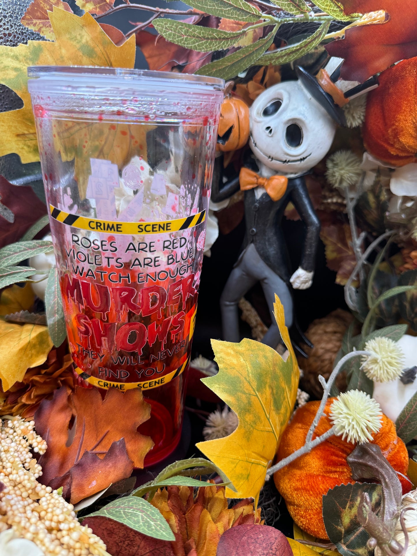 Halloween Lava Tumbler with Lid and Straw