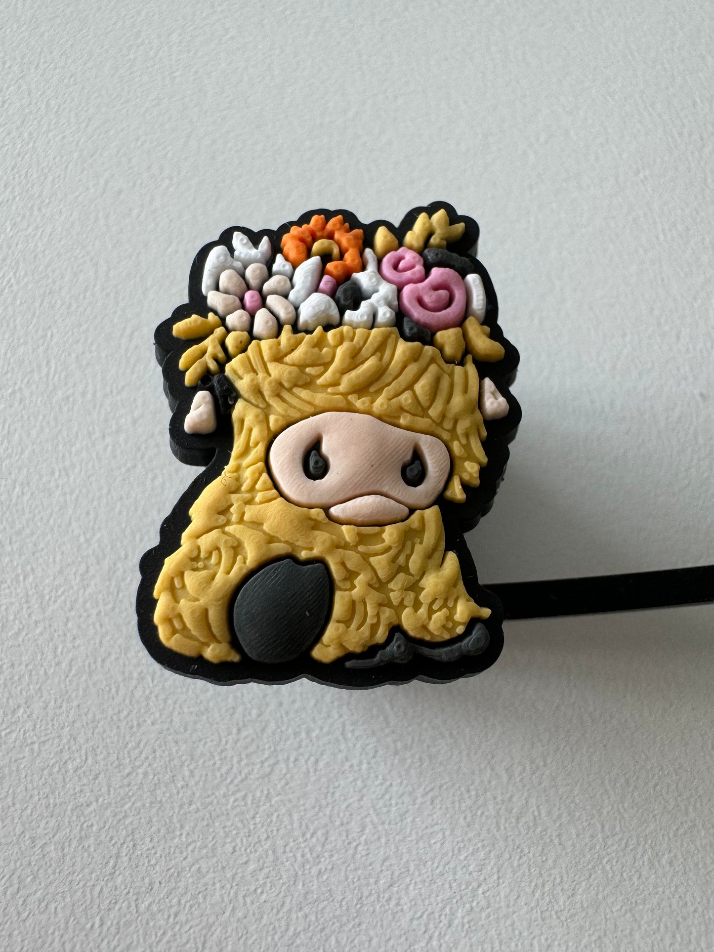 Highland Cow/Cow Straw Toppers