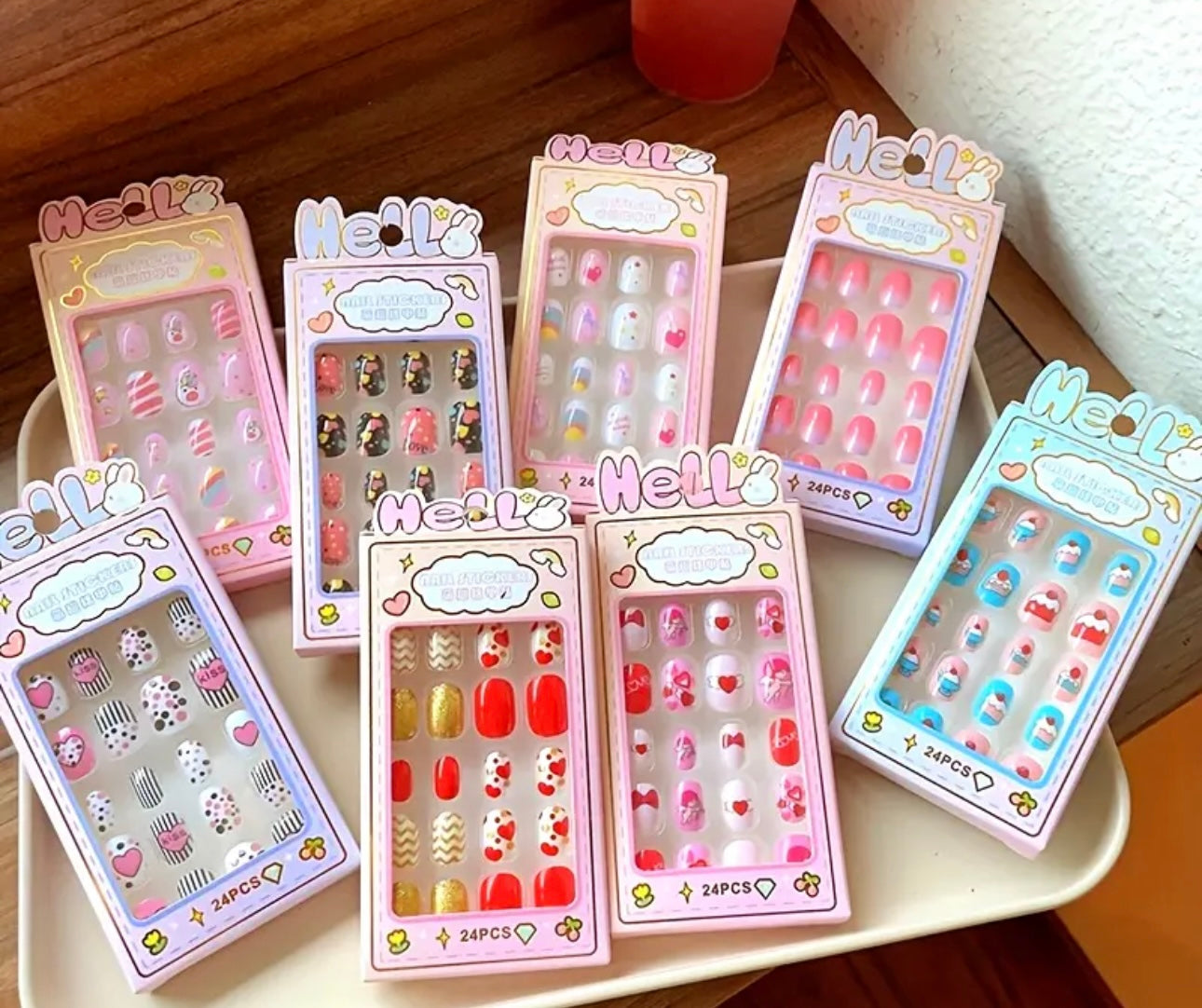 12 or 24 pcs Short Oval False Nails