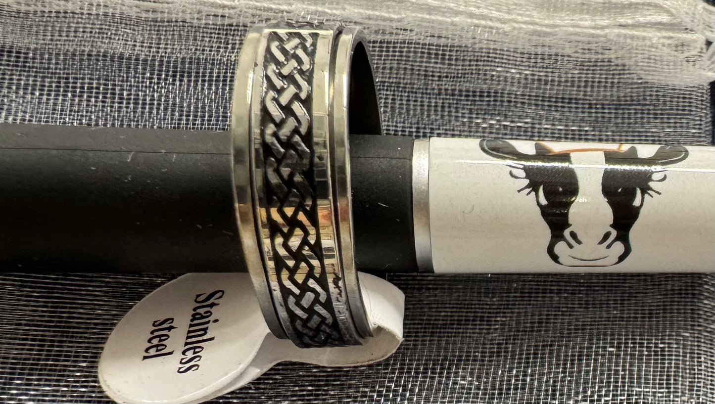 Vintage Style Stainless Steel Fidget Rings