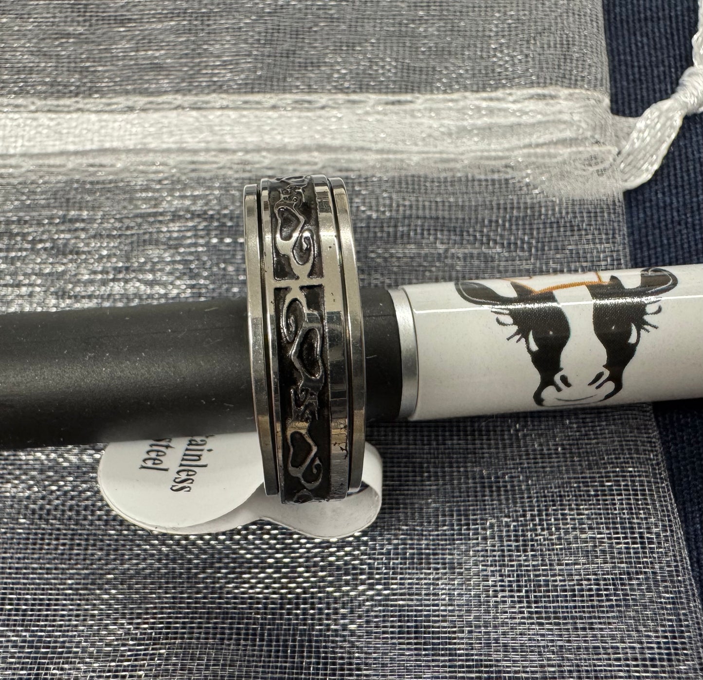 Vintage Style Stainless Steel Fidget Rings