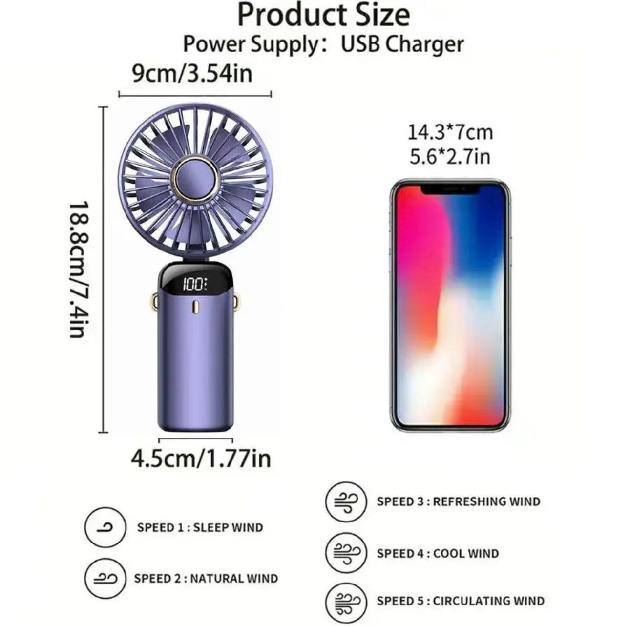LED Digital Display Fan