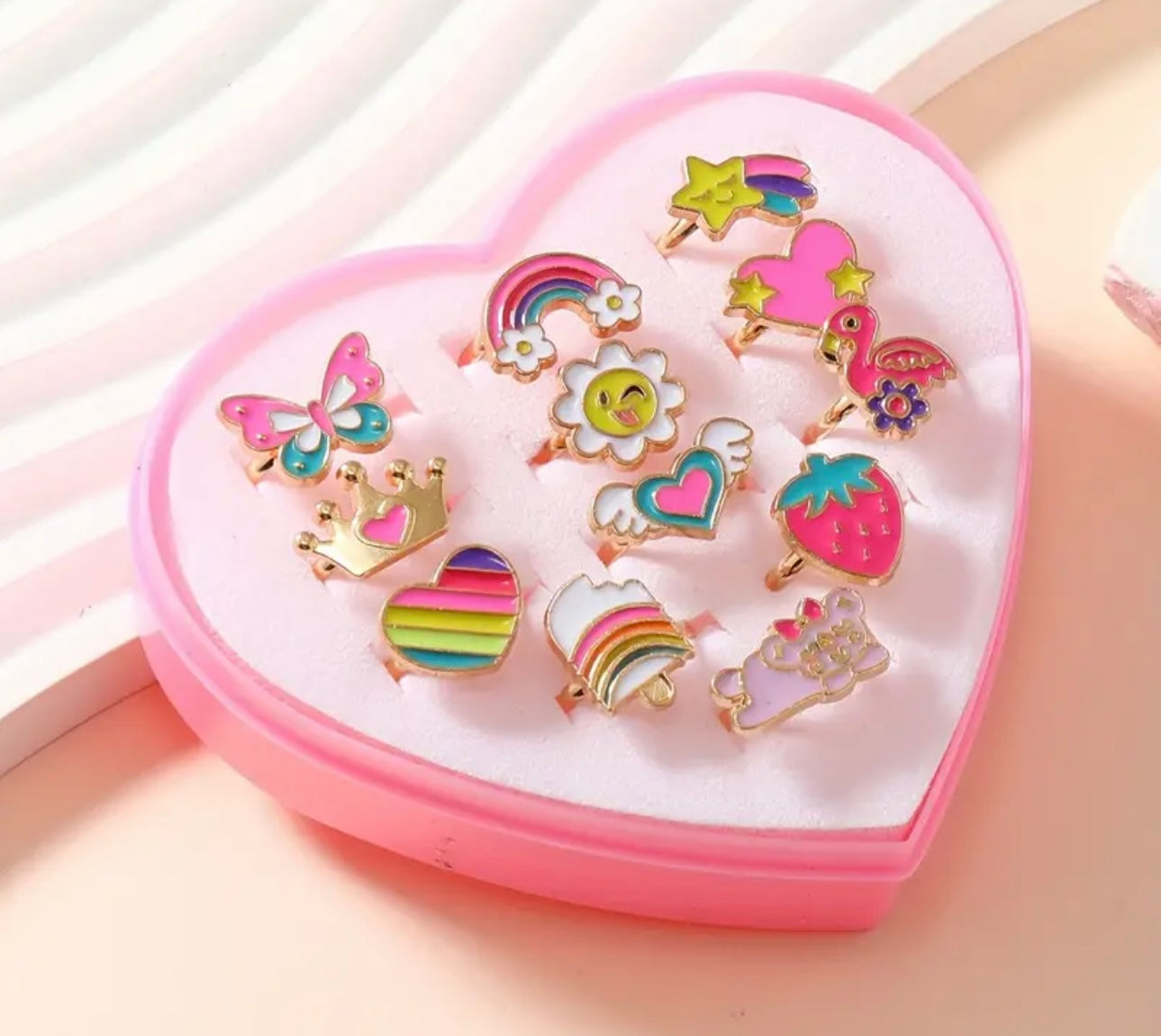 Adjustable Children's Cartoon Themed Rings
