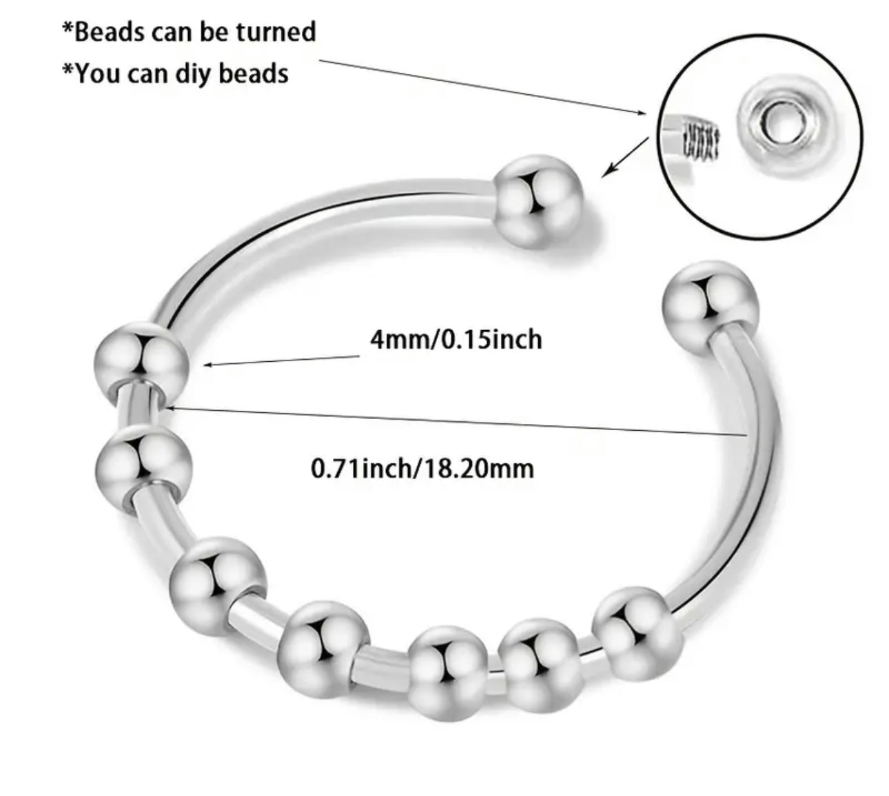 Fashionable Rings including Adjustable Fidget Rings